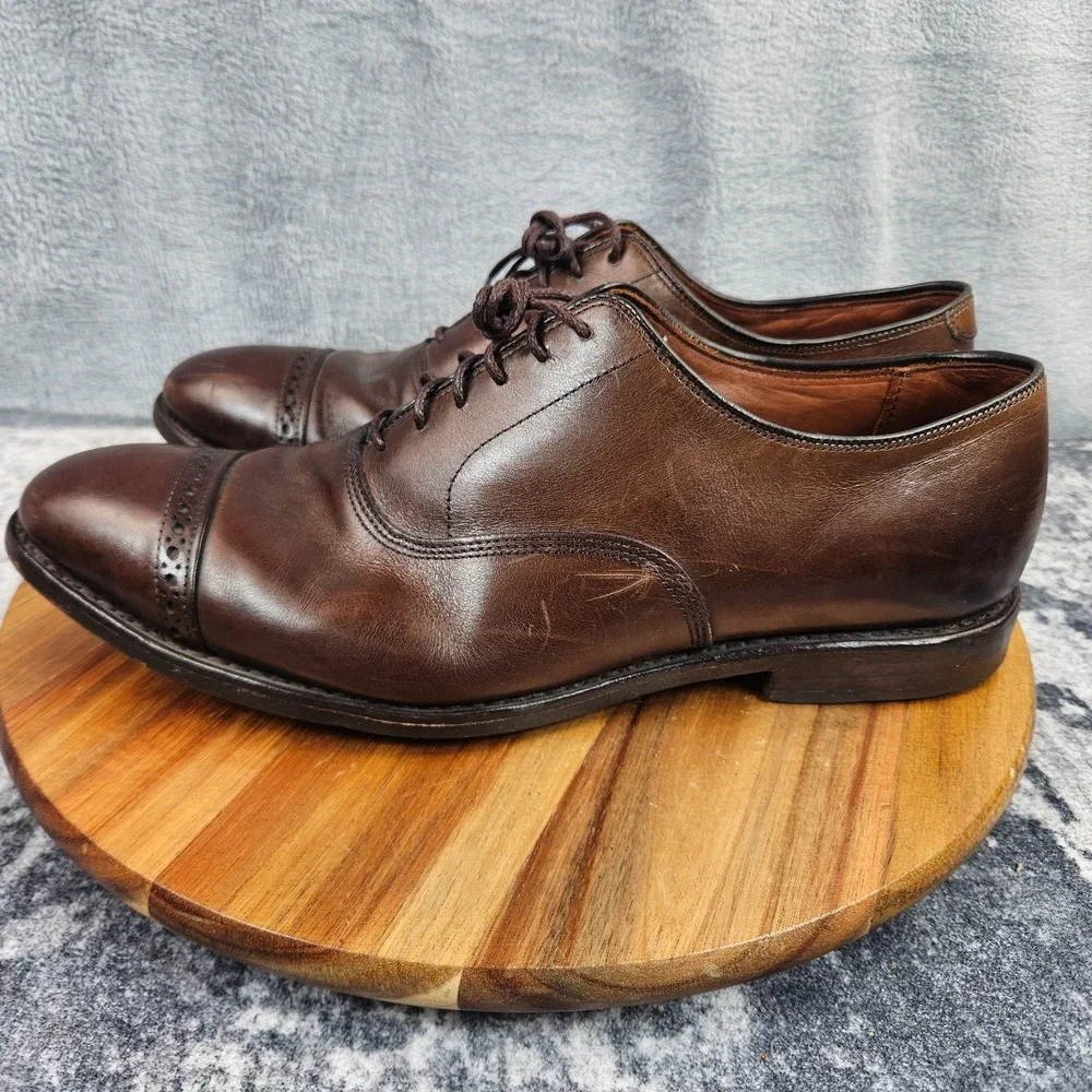 Allen Edmonds Fifth Avenue Shoes Mens Size 10.5 D Brown Cap Toe Dress Oxford